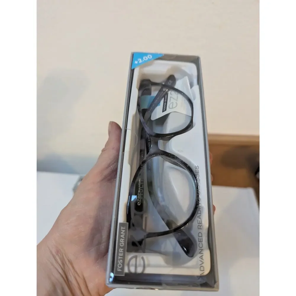Foster Grant EZ2C Multizone Advanced Reading Glasses 606 BLU & Camden MF +2.00